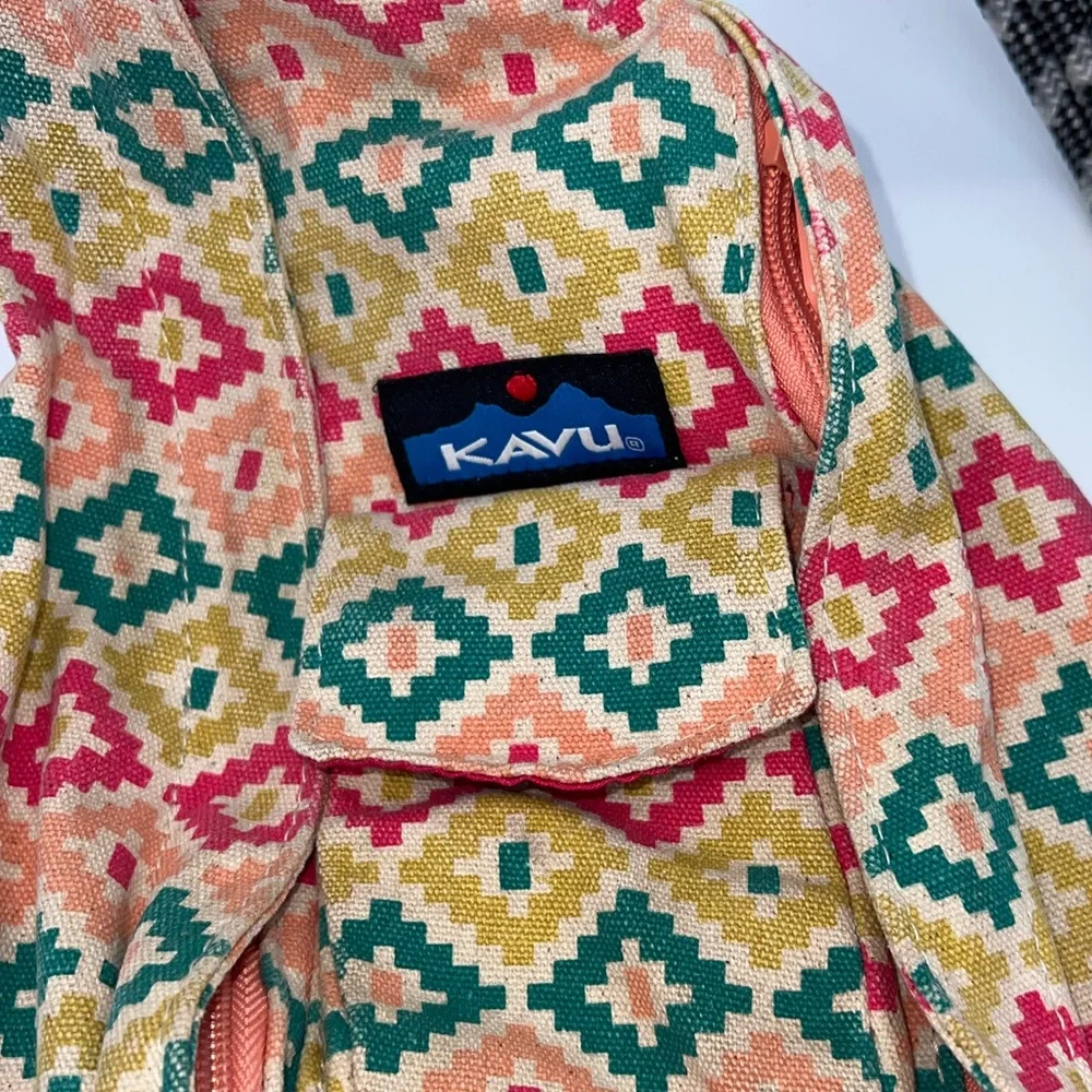 Kavu Original Rope Sling Bag Crossbody Backpack Aztec Southwestern Tribal Purse